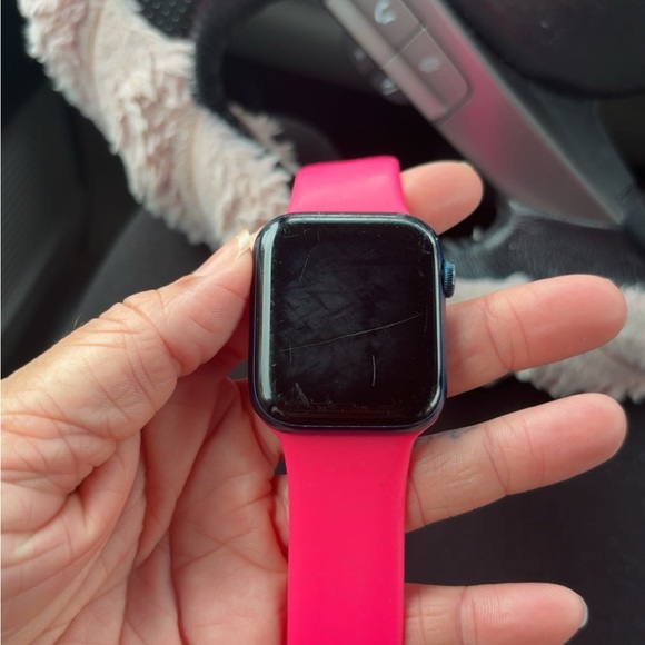 Apple Smartwatch with Vibrant Pink Band